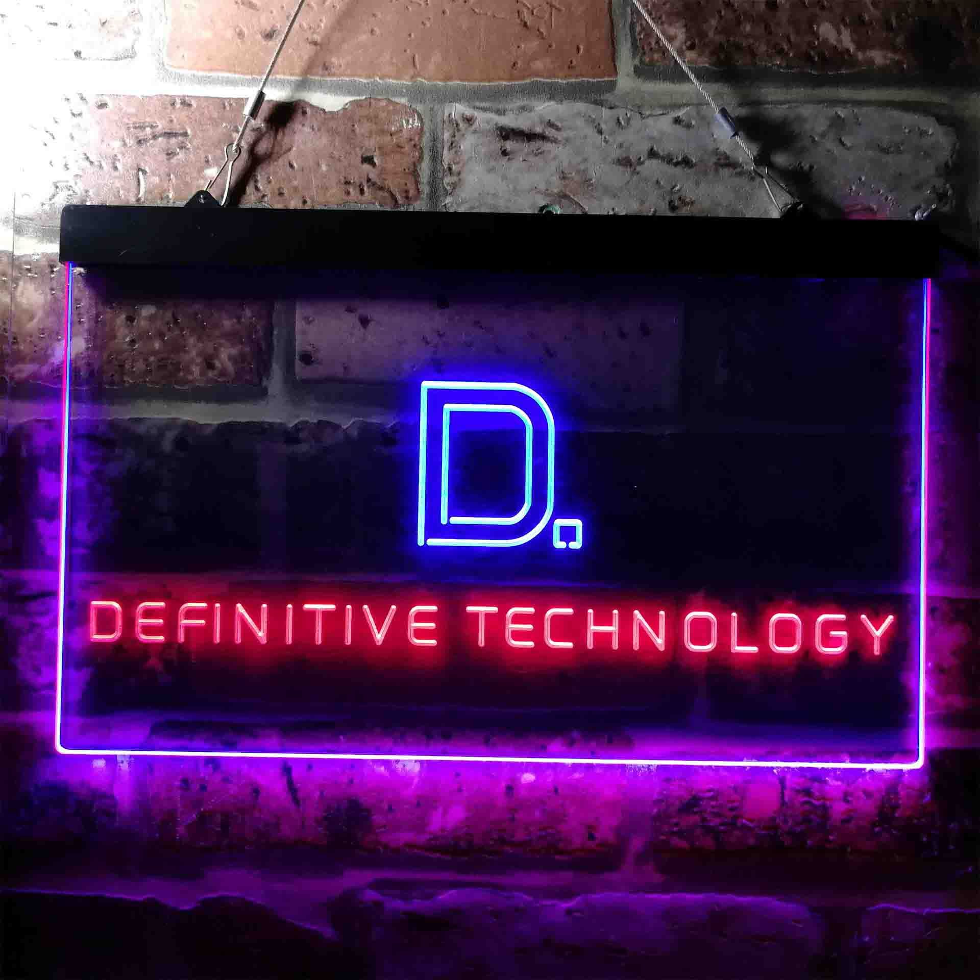 Definitive Technology Logo Dual LED Neon Light Sign